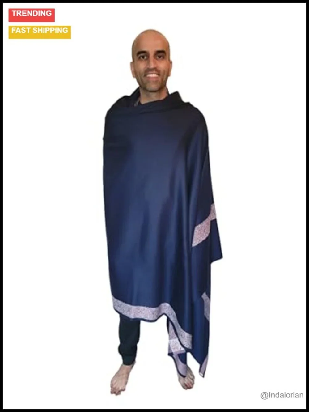 Oversize Wool Blend Meditation Shawl, Prayer Wrap & Throw Blanket